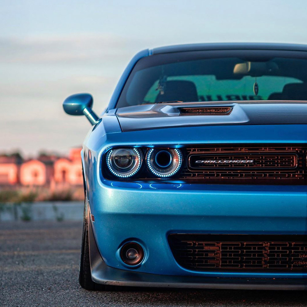 CHALLENGER ネルシャツ ライトブルー Lighting Trendz: 2015-2023 DODGE CHALLENGER WATERPROOF FLOW SERIES